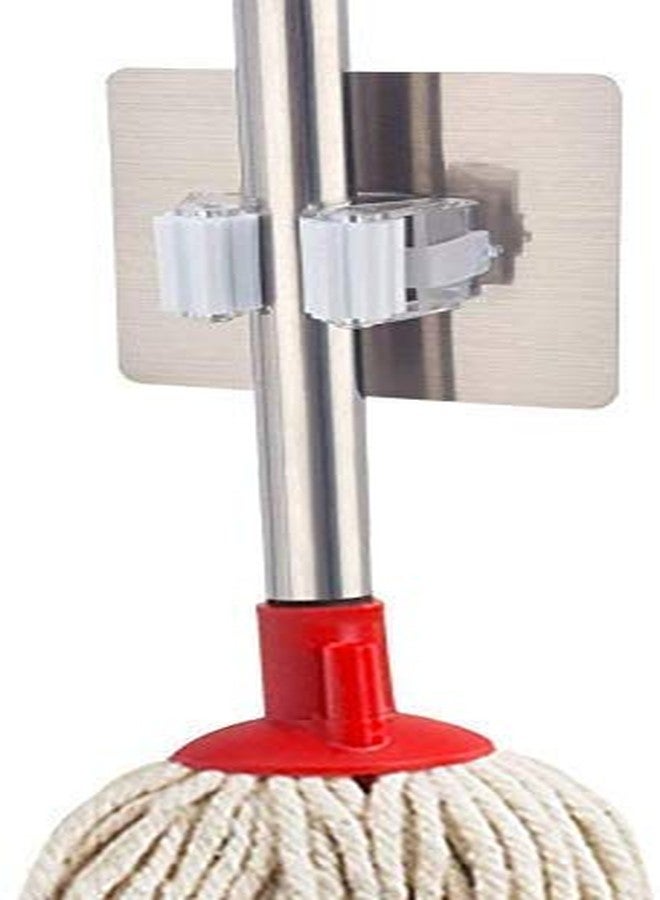 Vruta Magic Sticker Plastic Self Adhesive Multifunction Wall Mounted Mop Broom Holder (Large, Multicolour) - Image 1